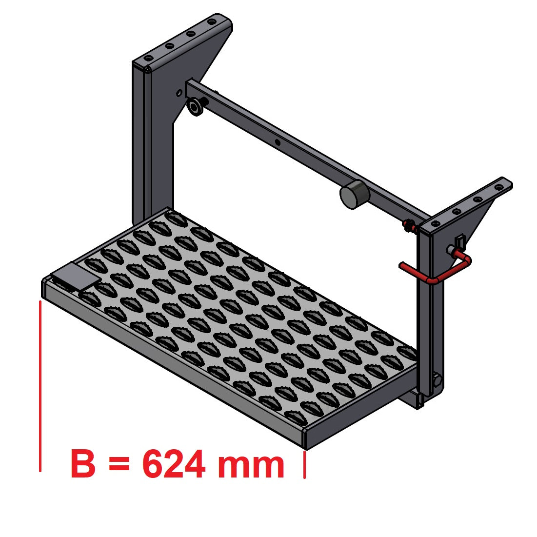 Breitenmaß Heckaufstieg klappbar