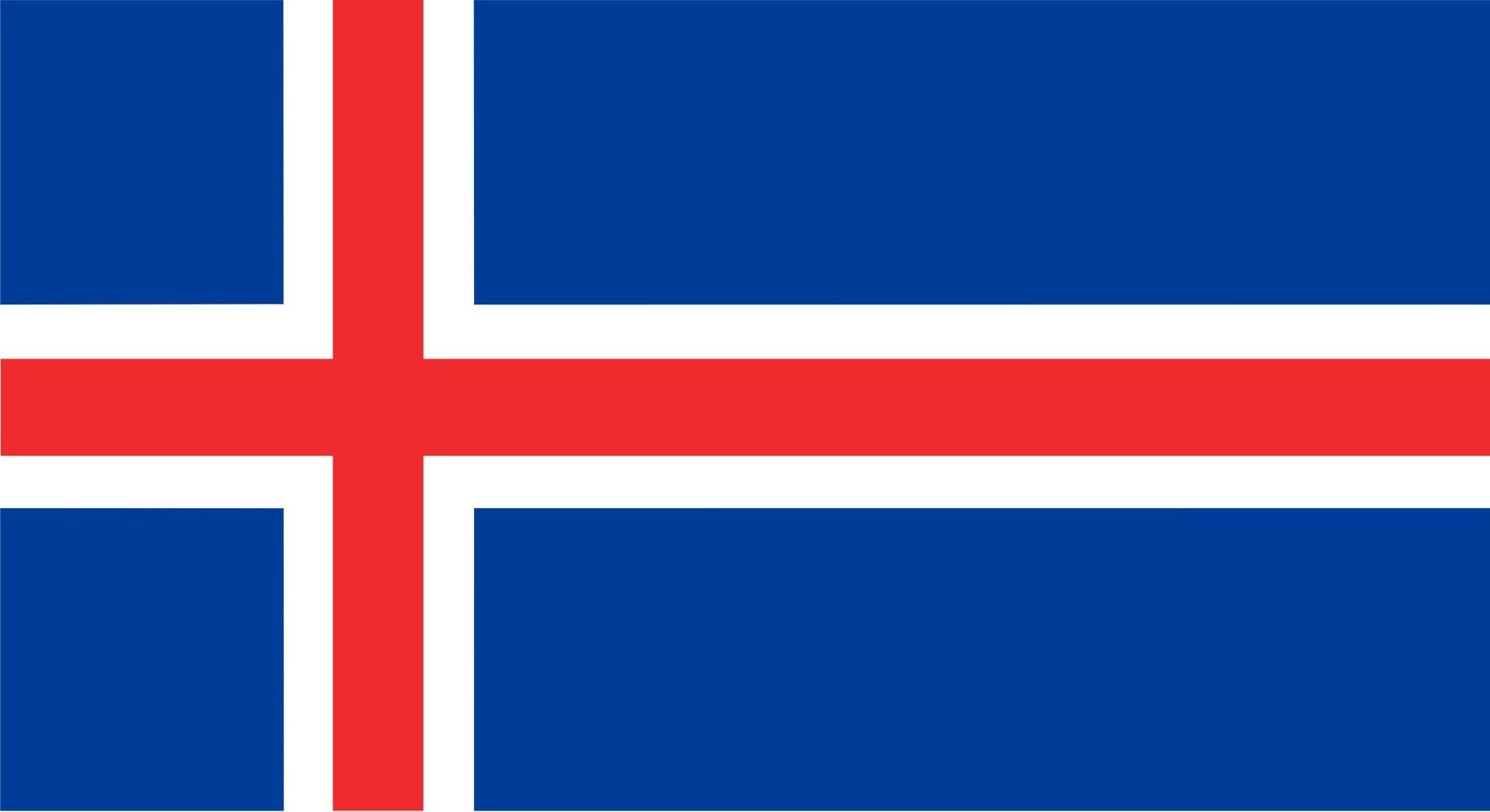 Die Flagge von Island, 