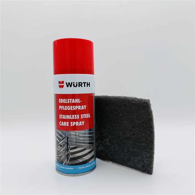 Edelstahlspray und Pad für PFlege